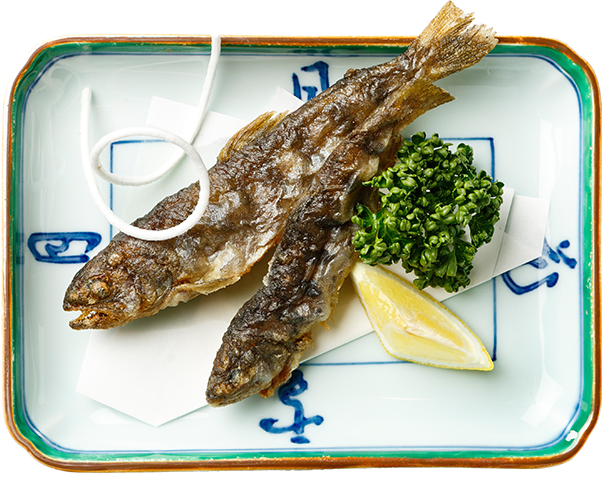 ヤマメの稚魚のから揚げ